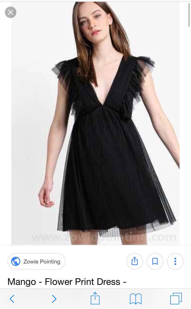 Mango black Tulle dress Women s Fashion Dresses Sets Dresses on Carousell