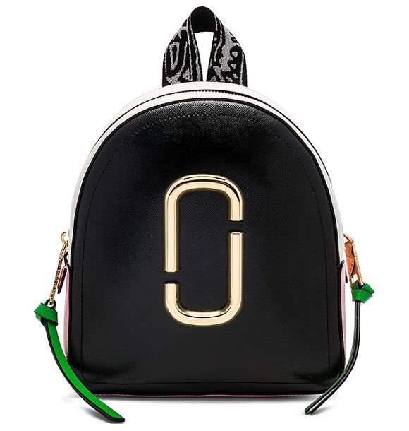 Marc Jacobs The Pack Shot Backpack in black and baby pink. New