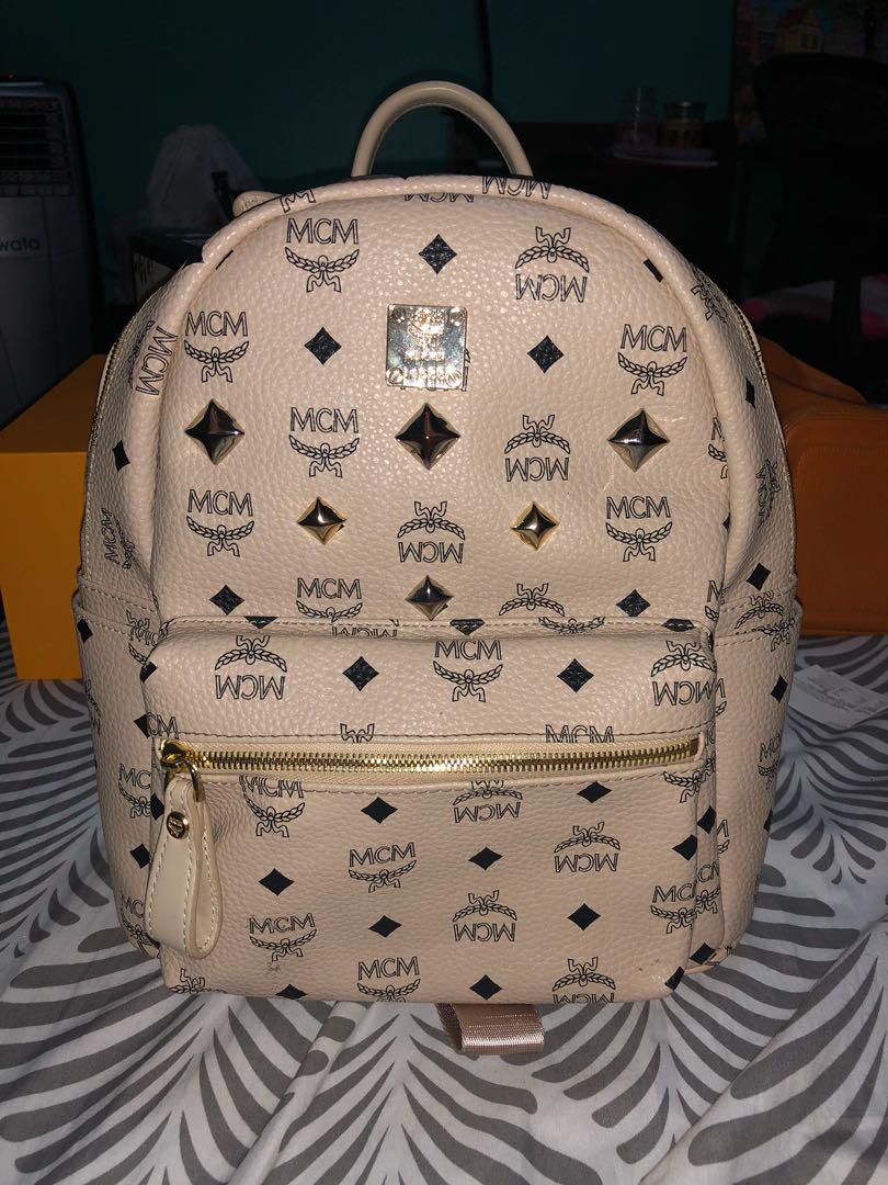 Mcm backpack 2025 cream