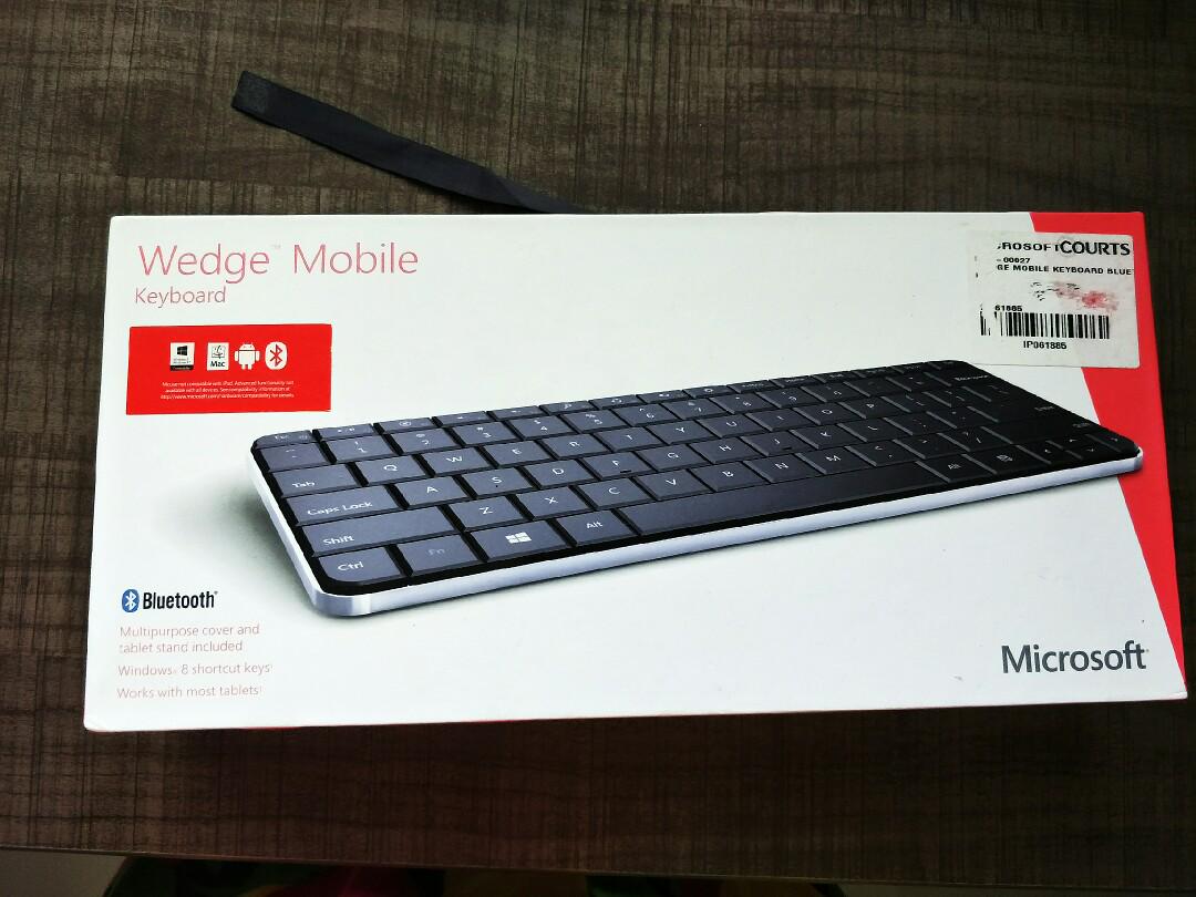 Microsoft authentic Wedge Mobile Wireless Keyboard, Computers & Tech