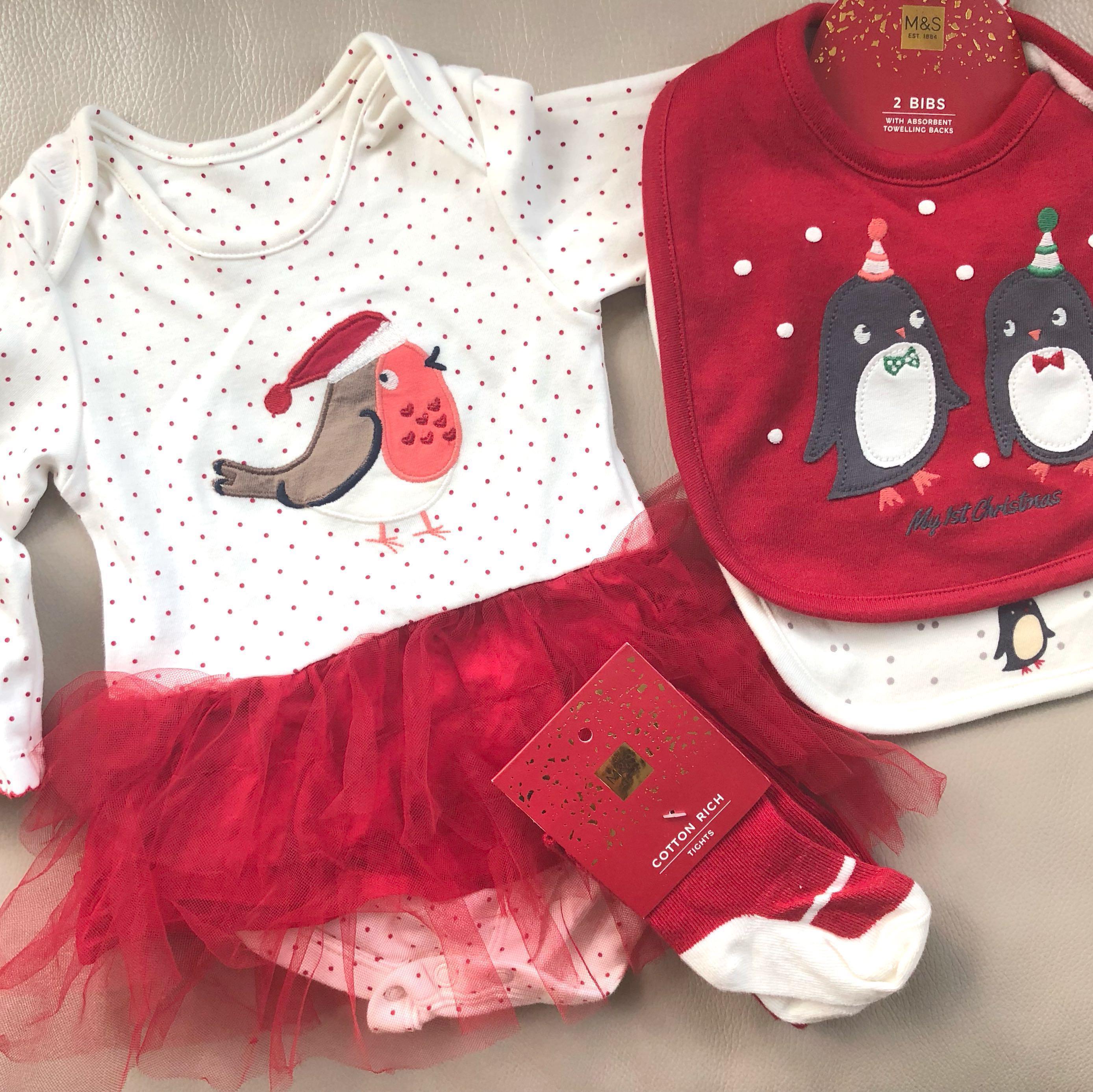 m&s christmas baby clothes