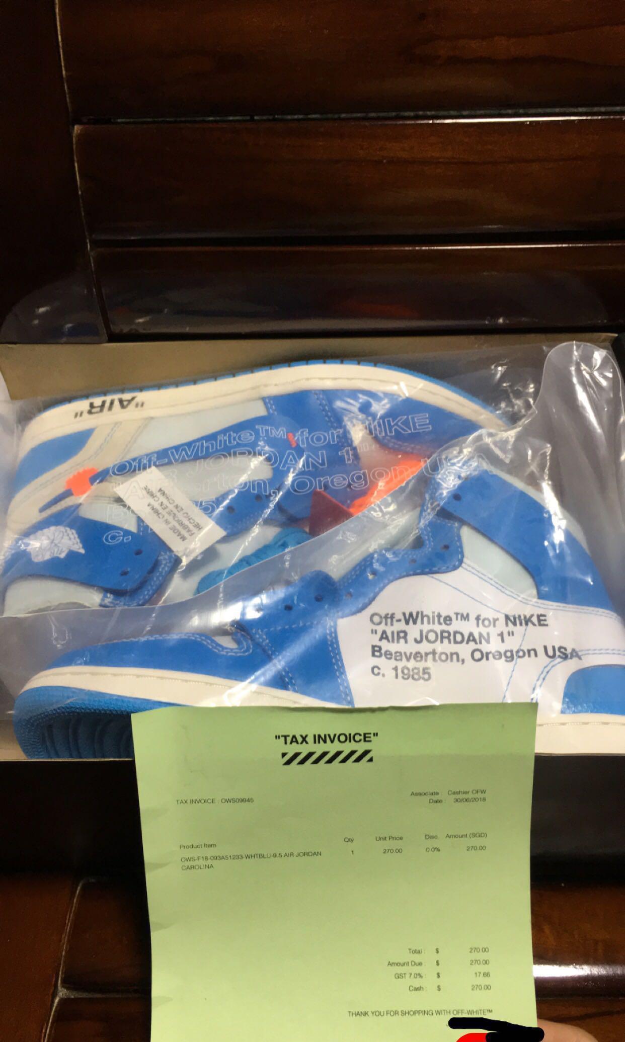 off white jordan 1 university blue