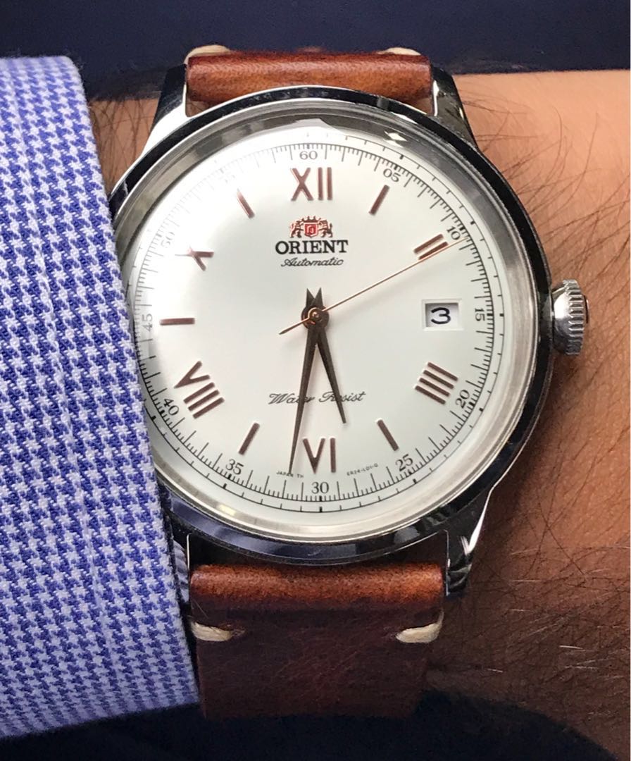 21mm watch strap orient bambino sales