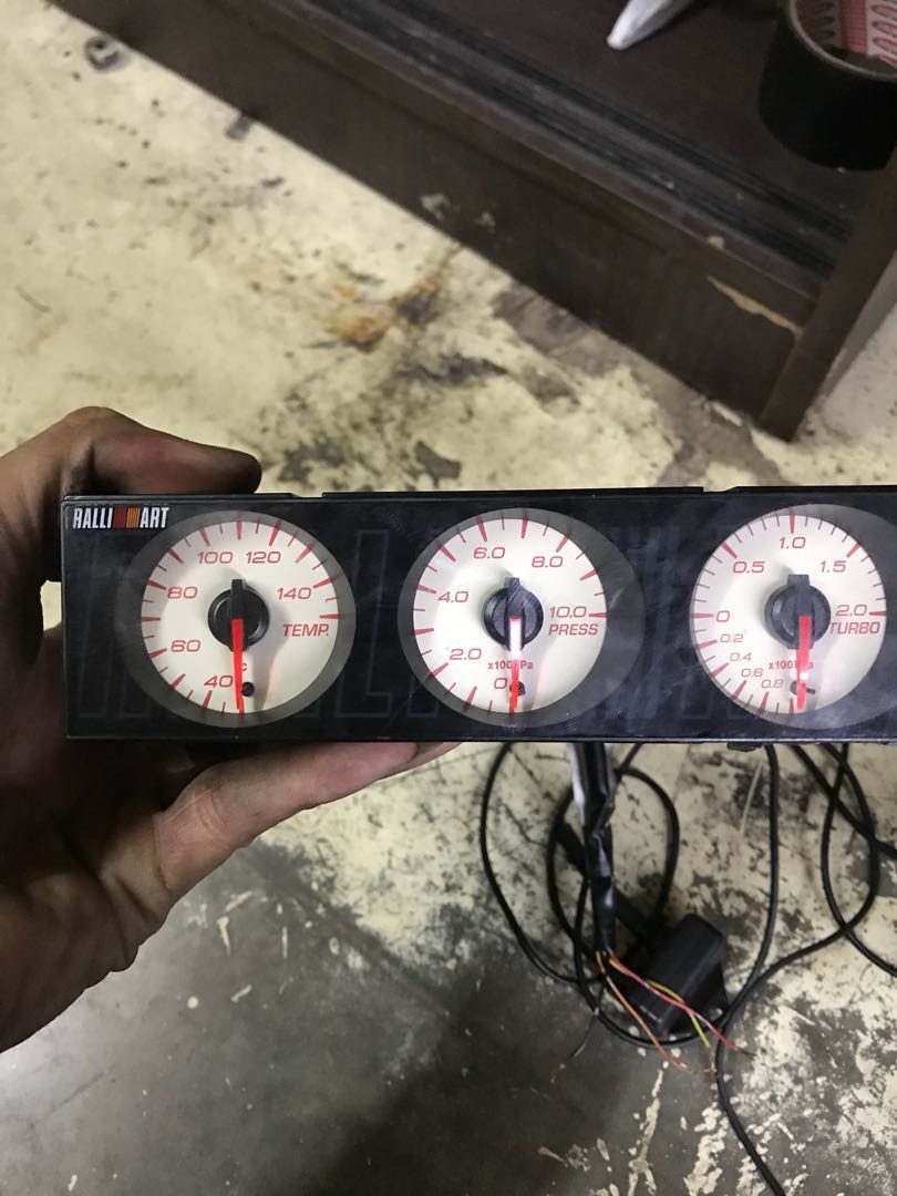 Ralliart single din gauge, Car Accessories, Accessories on Carousell