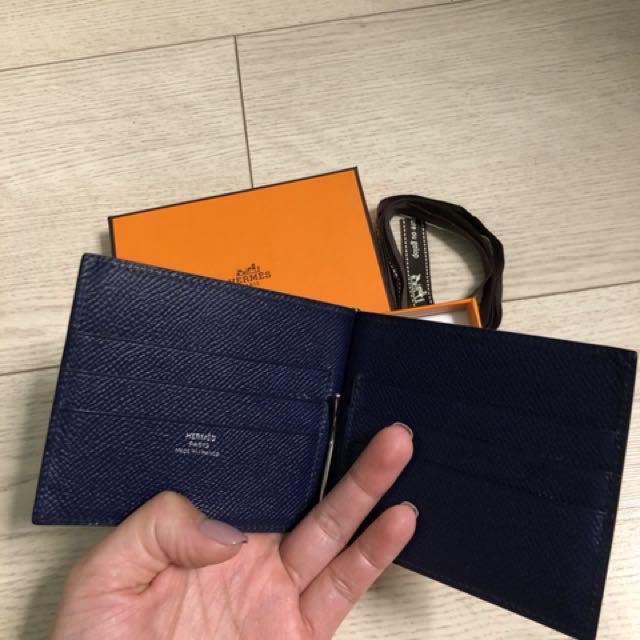 Reducing to clear‼️ Hermes Men Wallet / Money Clip - Blue