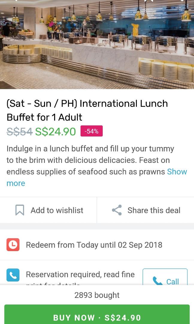 Royal Palm Orchid Country Club Weekend Lunch Buffet Everything Else On Carousell