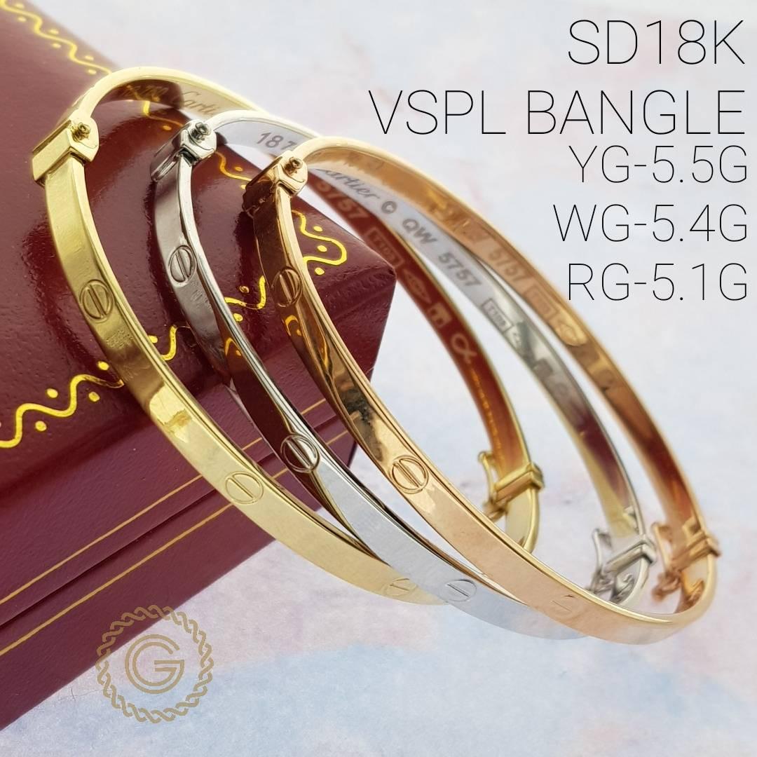 cartier inspired gold bangle