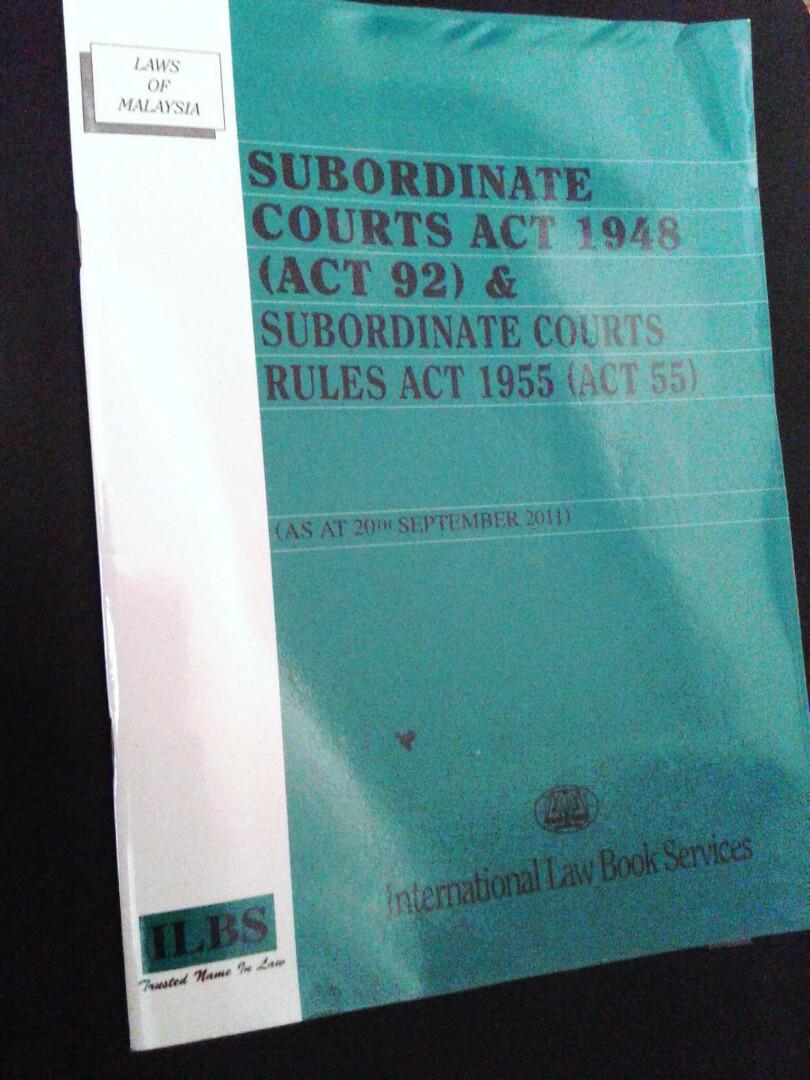 Subordinate Courts Act 1948 As At 2011 Books Stationery Books On Carousell