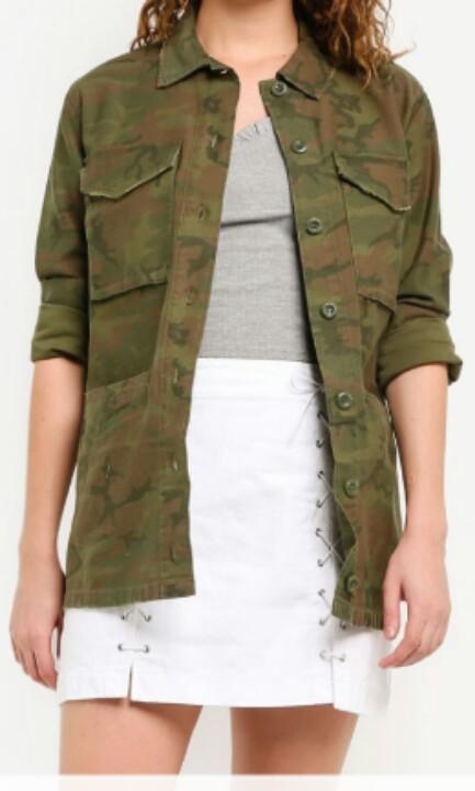 Topshop best sale camo shacket