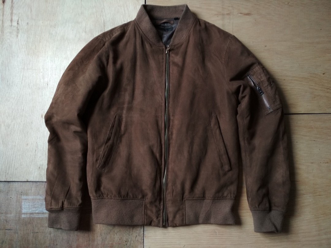 Uniqlo suede bomber on sale