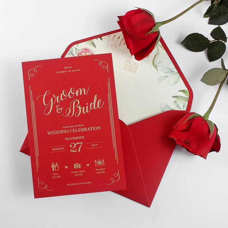 Wedding Invitation Card Printing Design Craft Art Prints On