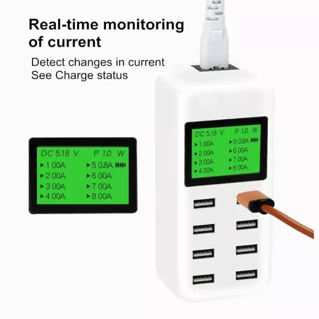 8 Port Fast USB Smart Charging With LCD Display, Mobile Phones