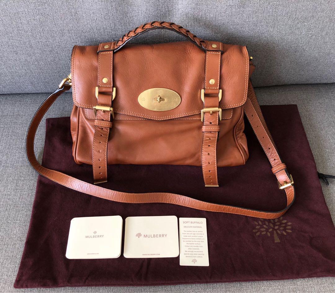 💯% Authentic Mulberry Alexa medium oak bag, Fashion, Bags Wallets, Tote Bags on Carousell