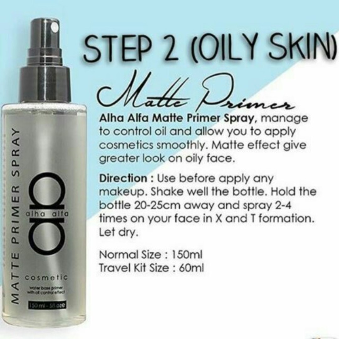 Alha Alfa Matte Primer Spray 50ml Health Beauty Makeup On Carousell