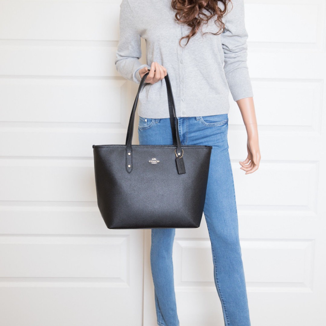 Coach crossgrain leather city zip tote Clearance