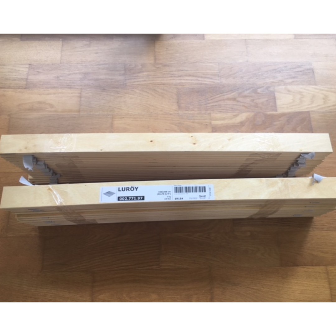 Bed Slatted Queen Size Ikea Luroy Furniture Beds Mattresses On Carousell