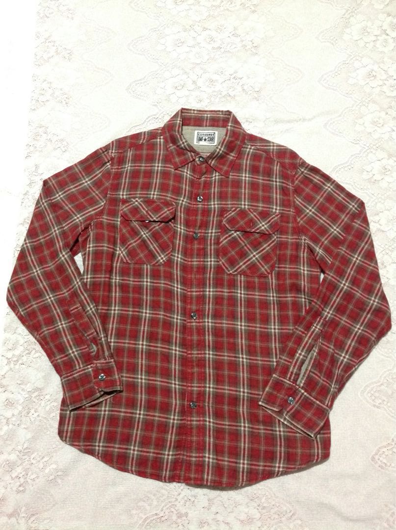 Long sleeve checkered clearance
