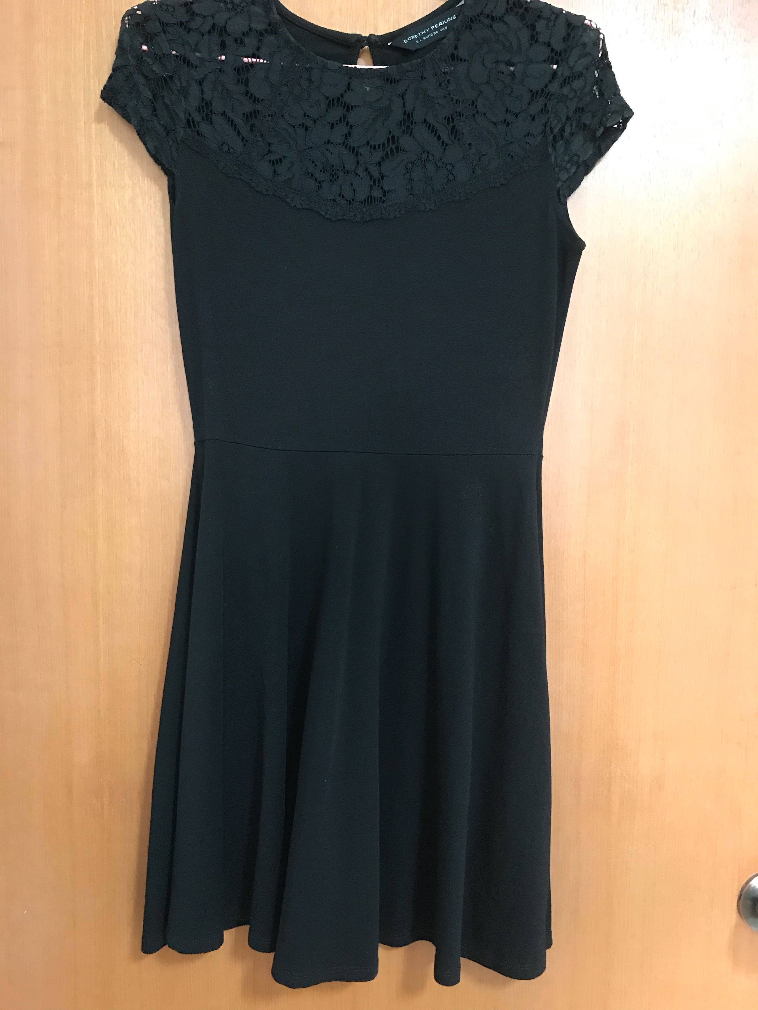 dorothy perkins black skater dress