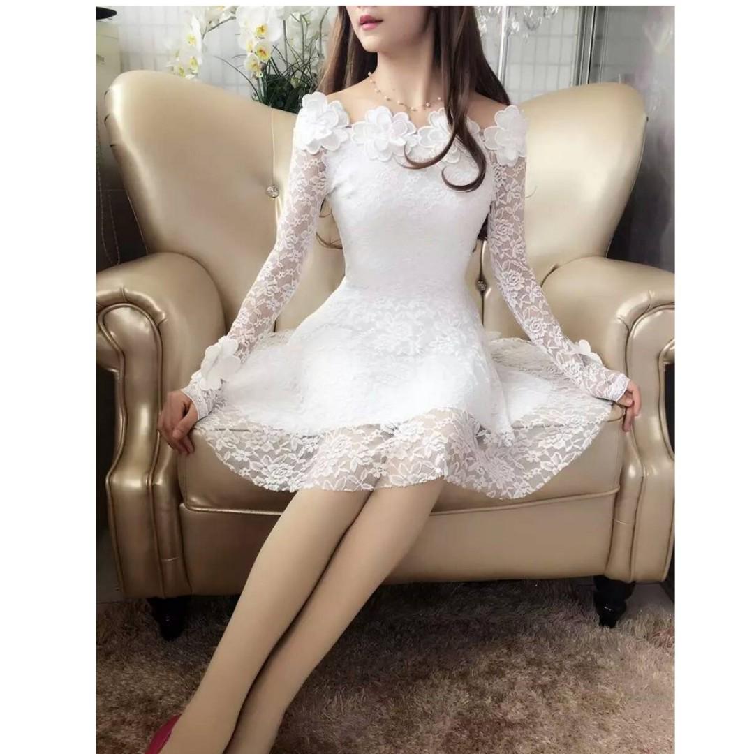 Lace dress design online muslimah
