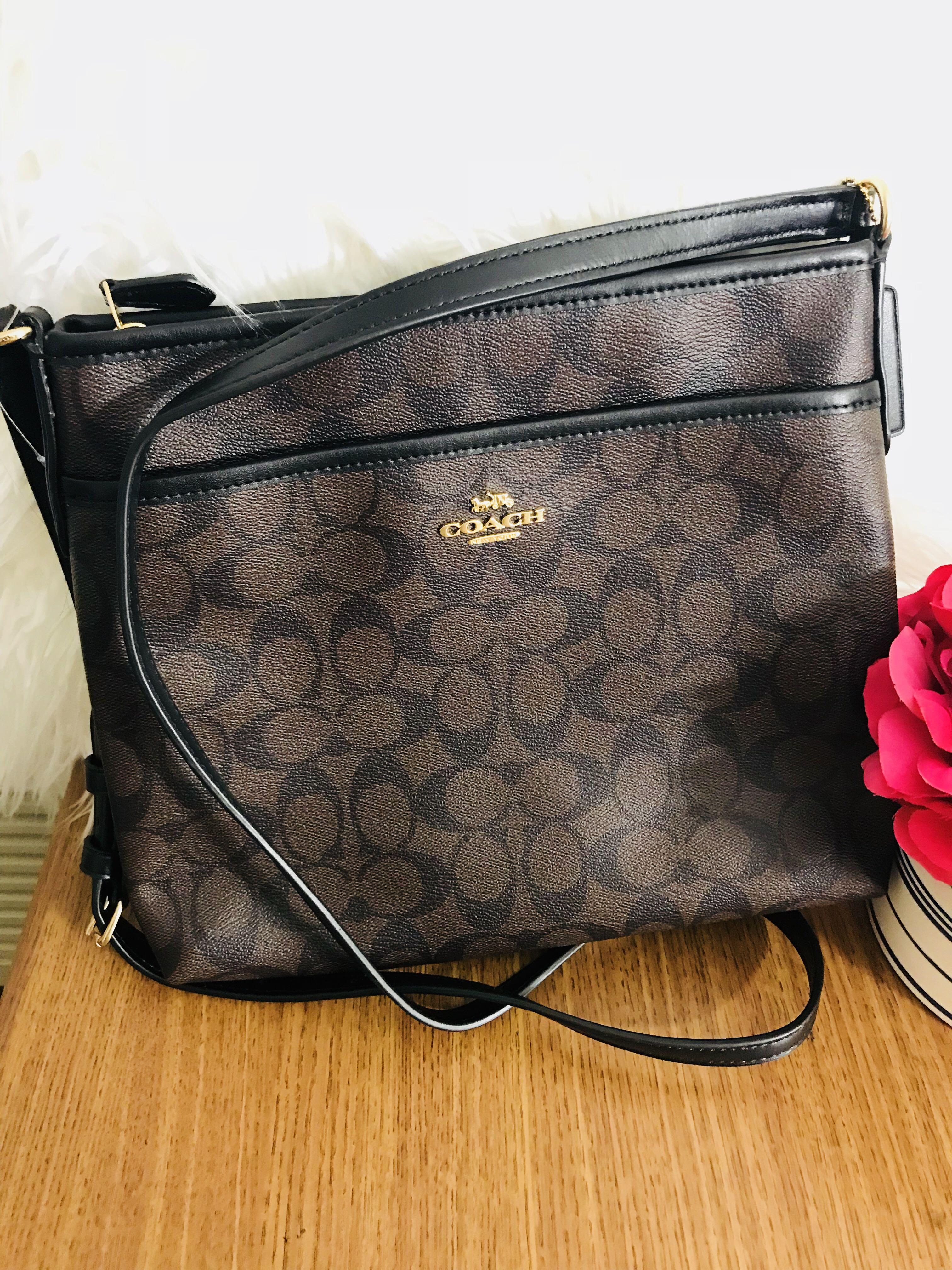 Coach file crossbody black sales