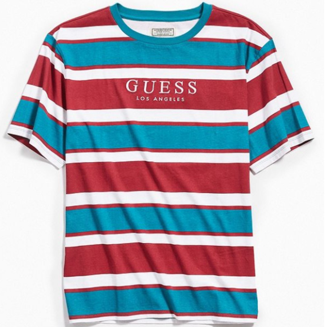 t shirt guess striped