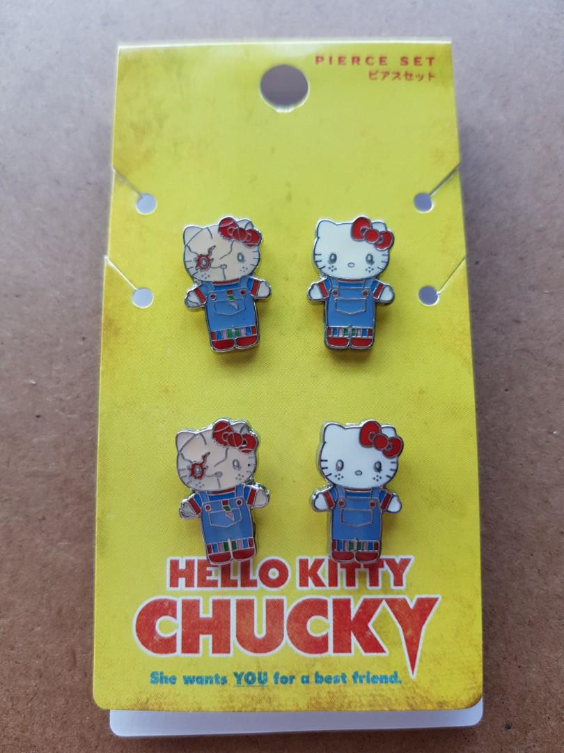 Usj Hello Kitty X Chucky Earrings Women S Fashion Jewellery Earrings On Carousell
