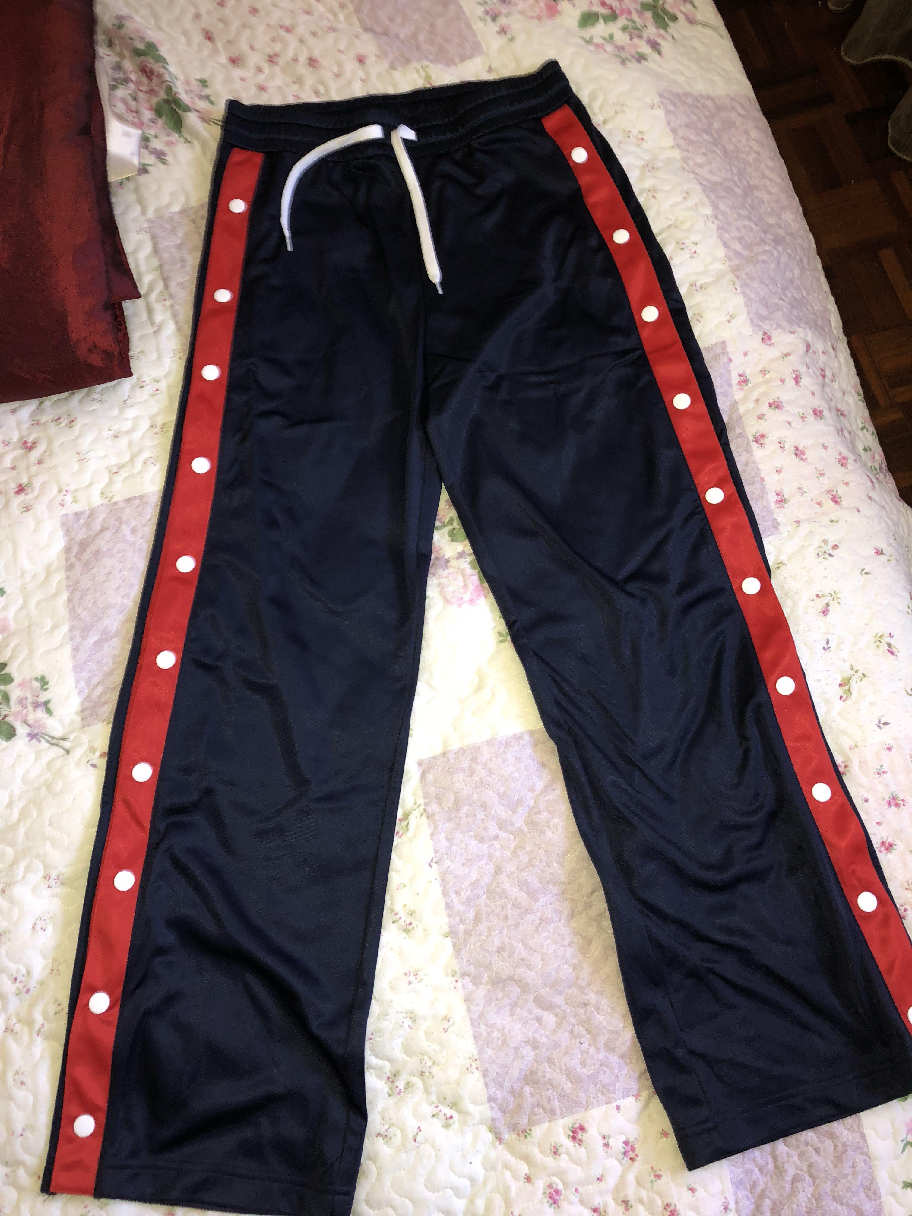 H M Track Pants With Fly Away Buttons Women s Fashion Bottoms