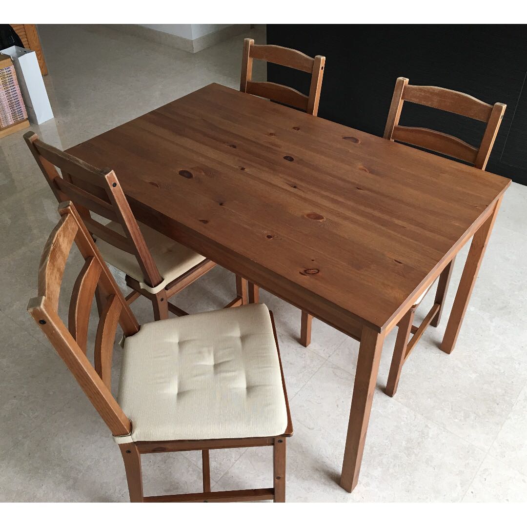 Ikea Jokkmokk Table And 4 Chairs Antique Stain Furniture Tables Share This Listing