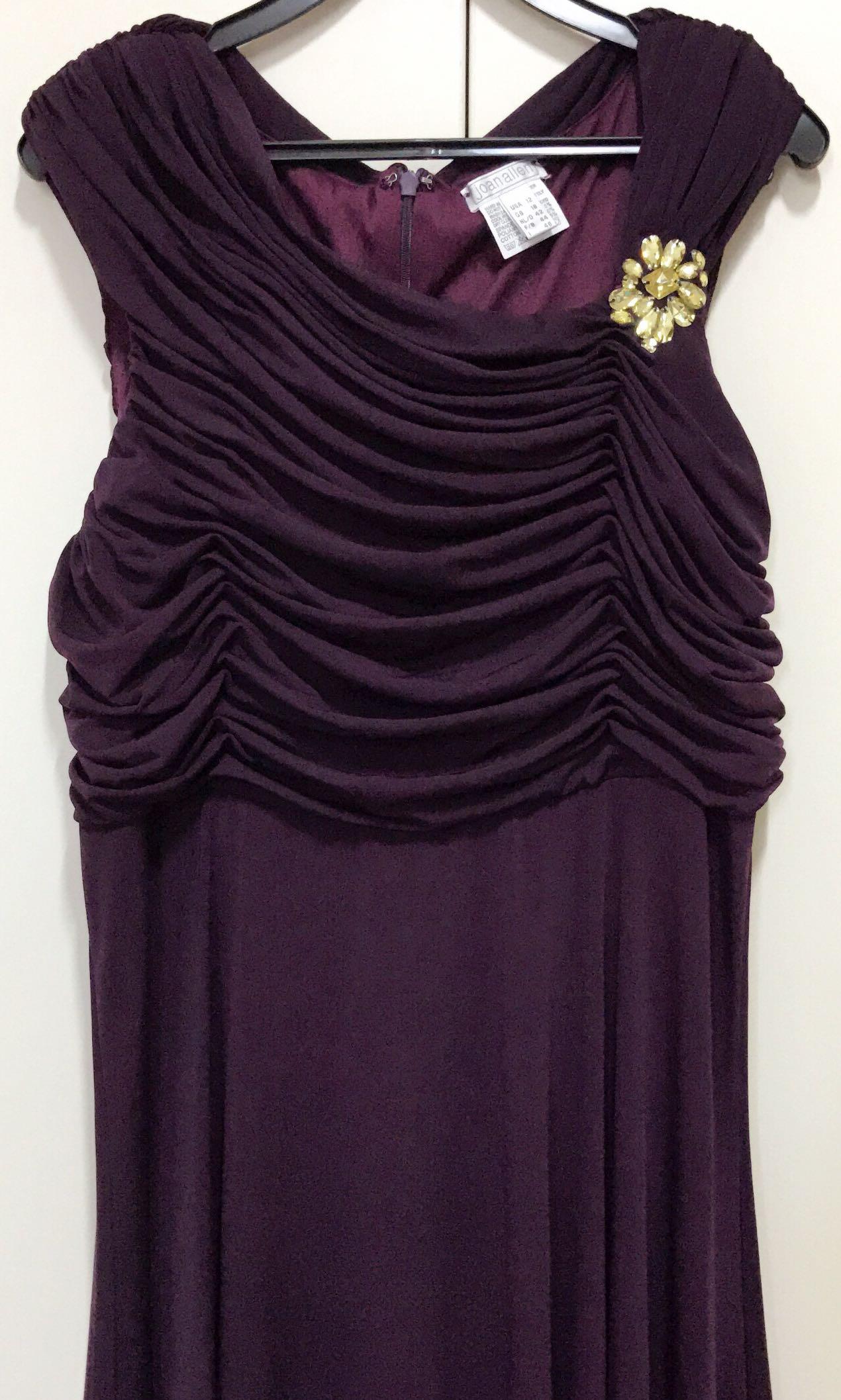 dark purple evening dress