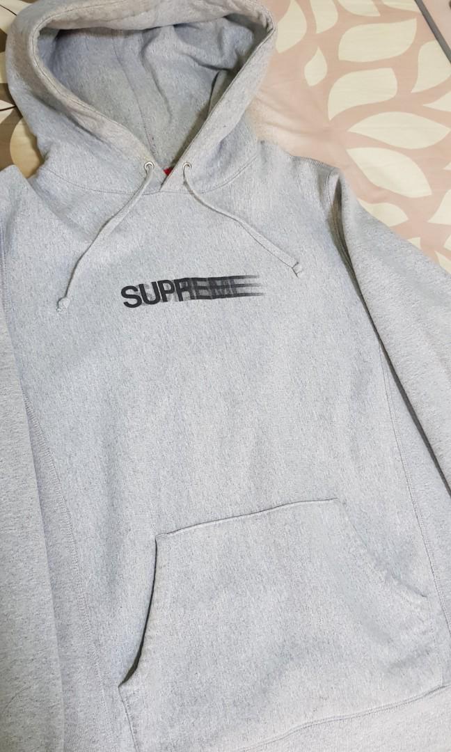Rare supreme motion logo hoodie grey