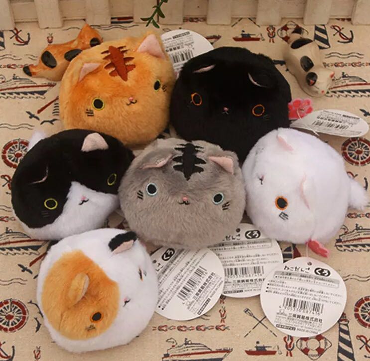 round cat plush