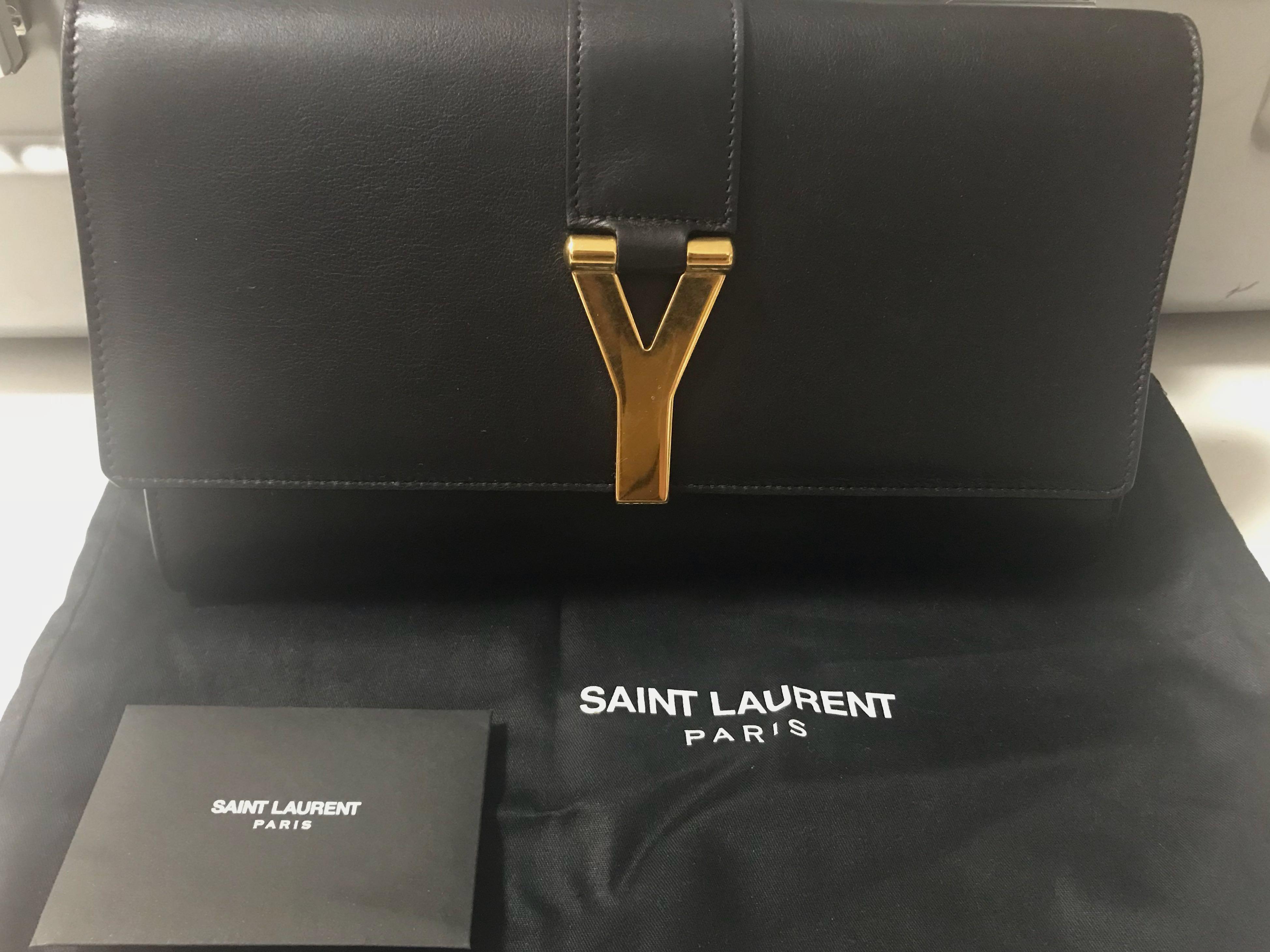 ysl black clutch bag