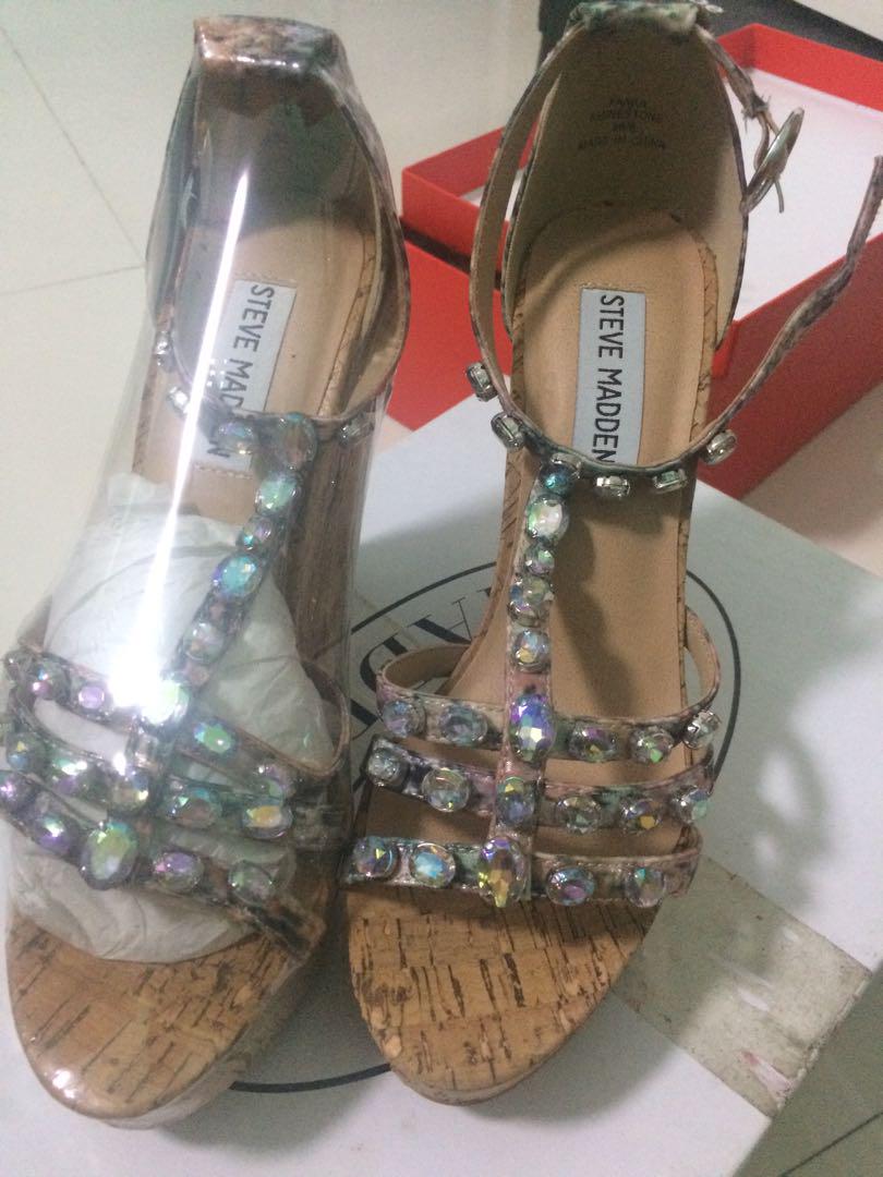steve madden rhinestone wedges