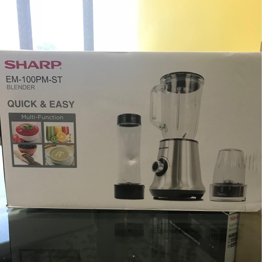 SHARP EM100PMST 3IN1 BLENDER 2018 MODEL, TV & Home Appliances