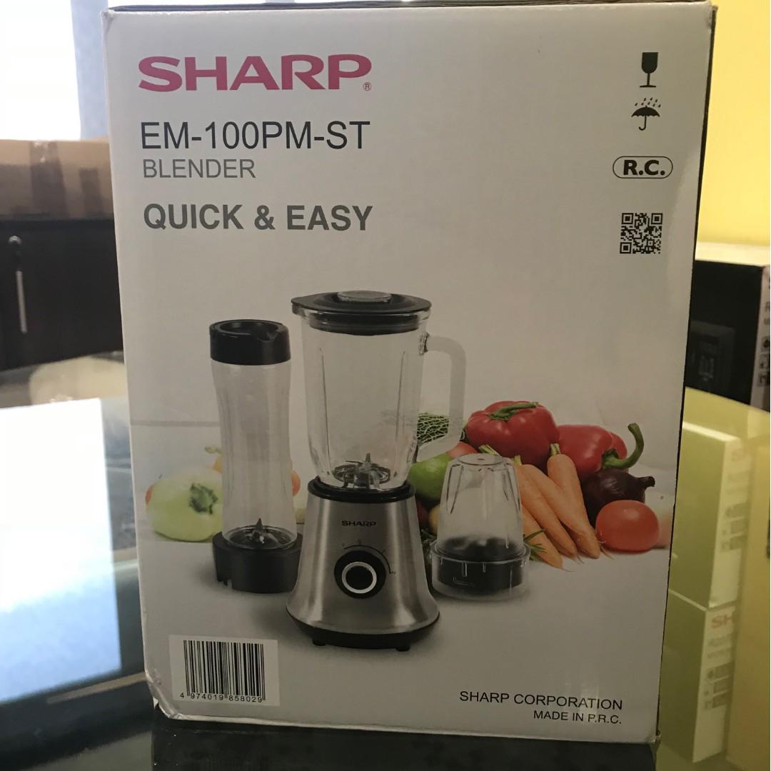 SHARP EM100PMST 3IN1 BLENDER 2018 MODEL, TV & Home Appliances