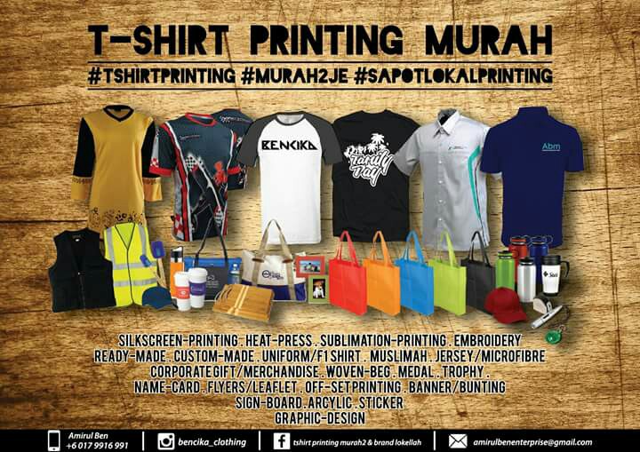 Printing tshirt murah clearance