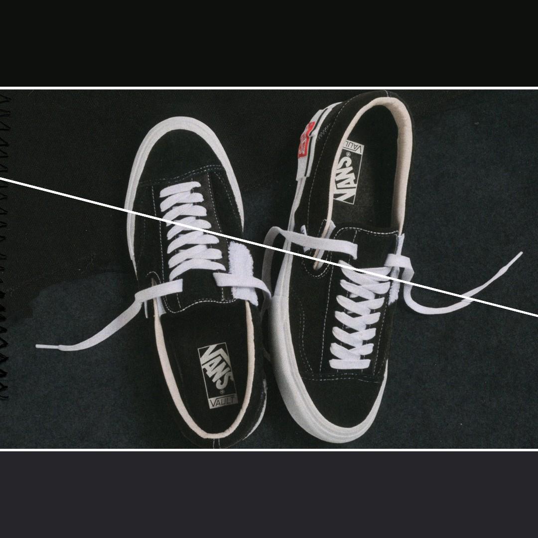 vans slip on cut and paste black white