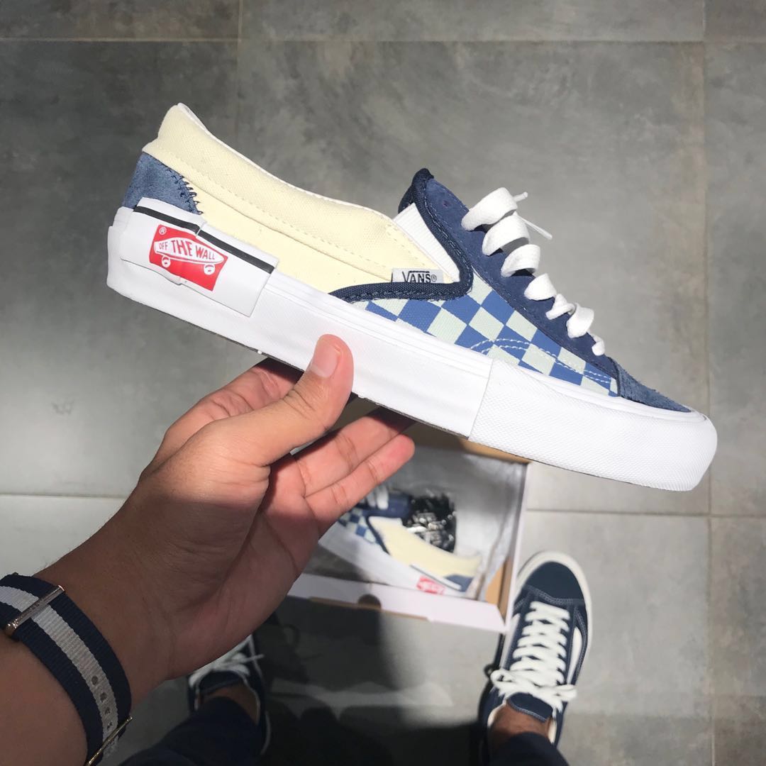 Vans slip on cap lx dress blue clearance