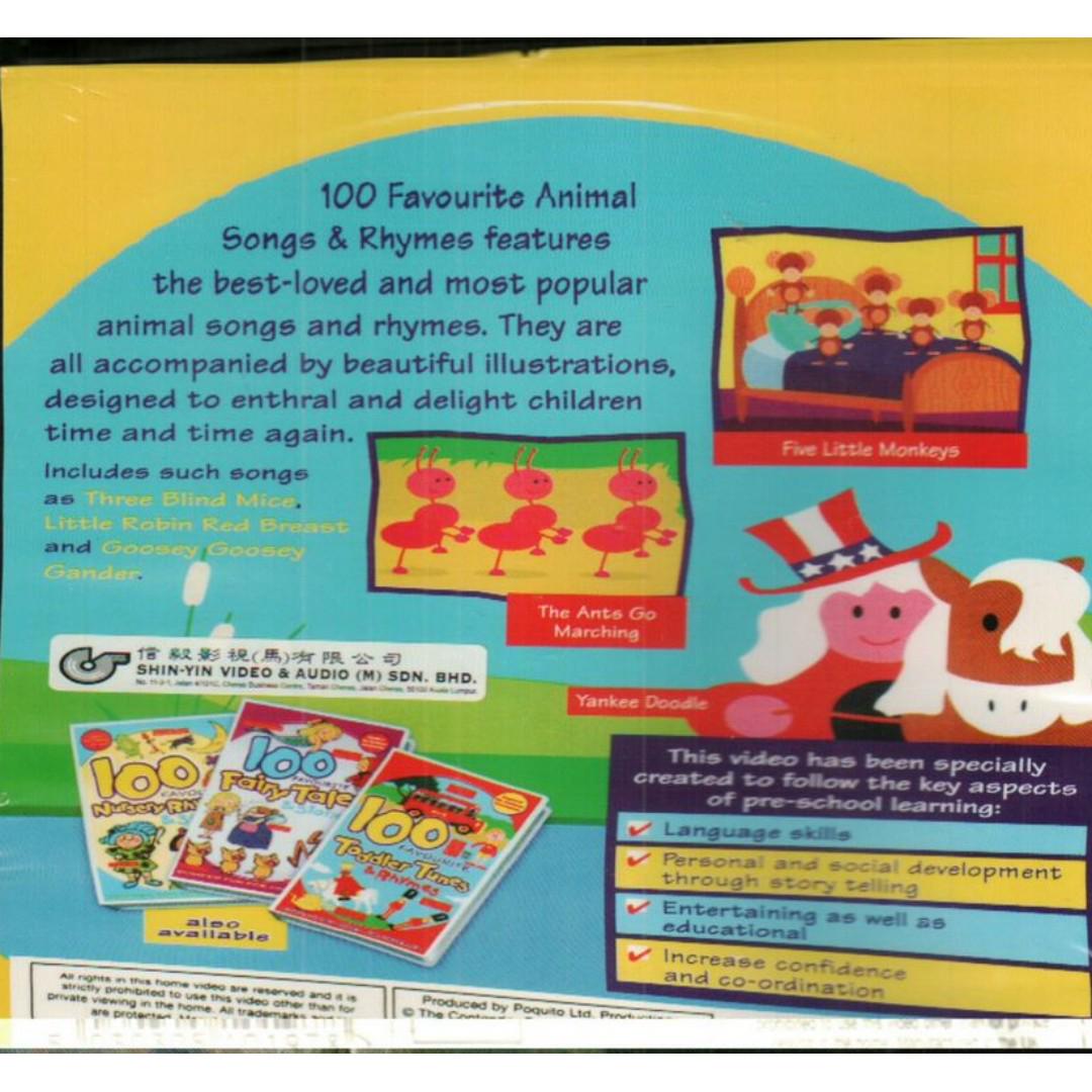 100 Favourite Animal Songs & Rhymes DVD, Hobbies & Toys, Music & Media, CDs  & DVDs on Carousell