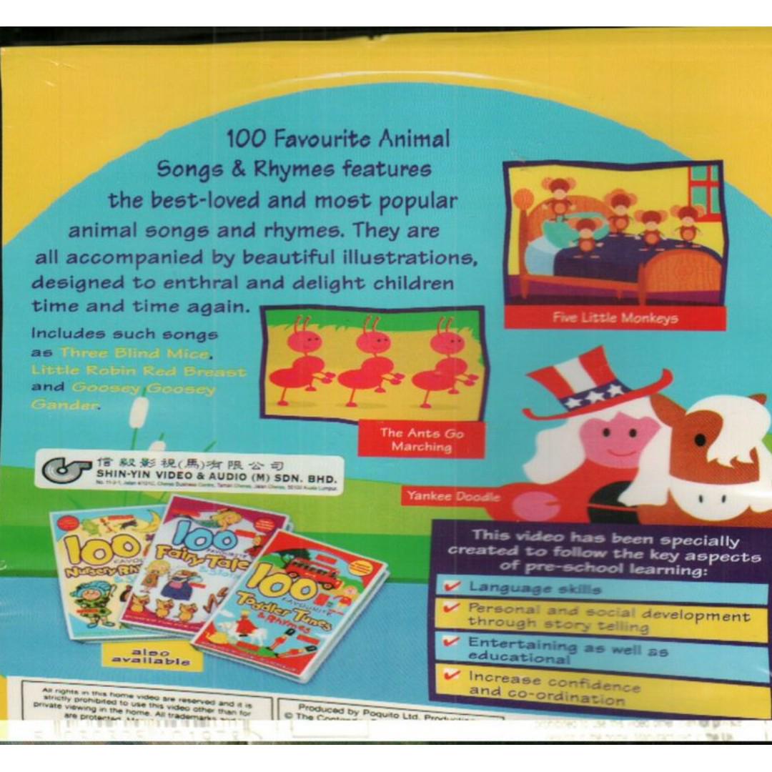 100 Favourite Animal Songs & Rhymes DVD, Hobbies & Toys, Music