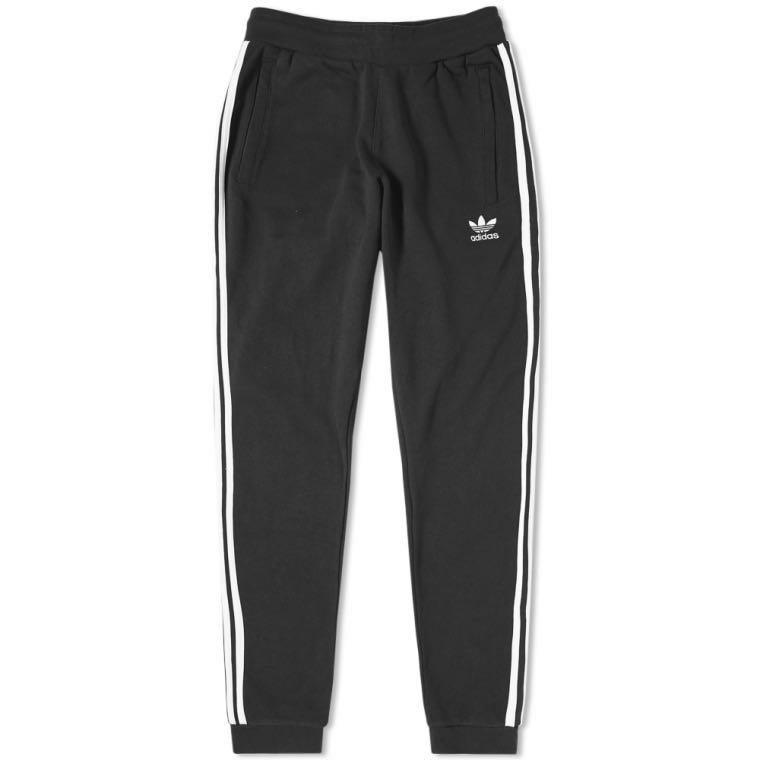 Adidas Originals Authentic 3 Stripe Sweat Pants Black Men s Fashion Activewear on Carousell