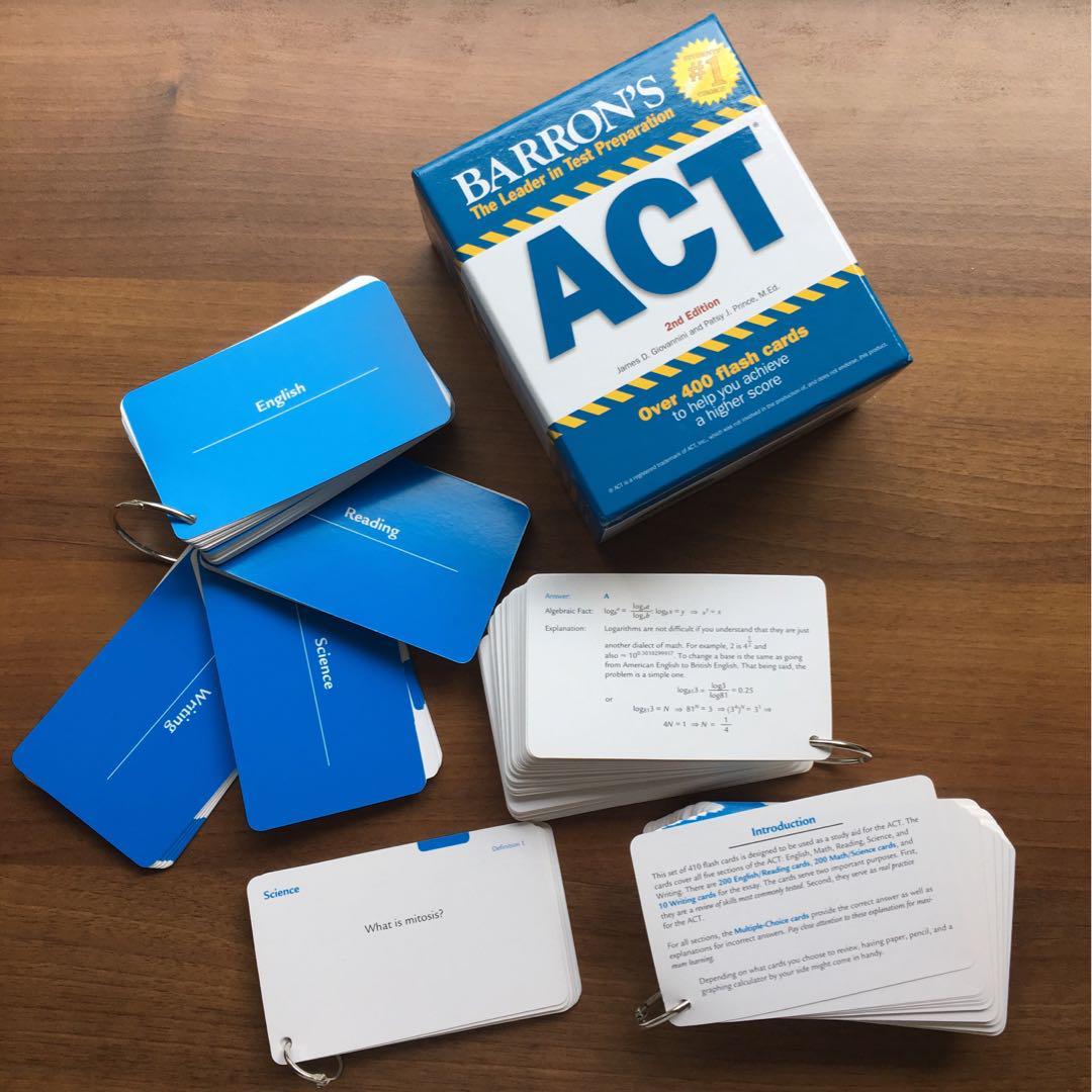 Barron’s ACT Flash Cards Set (New), Hobbies & Toys, Books & Magazines