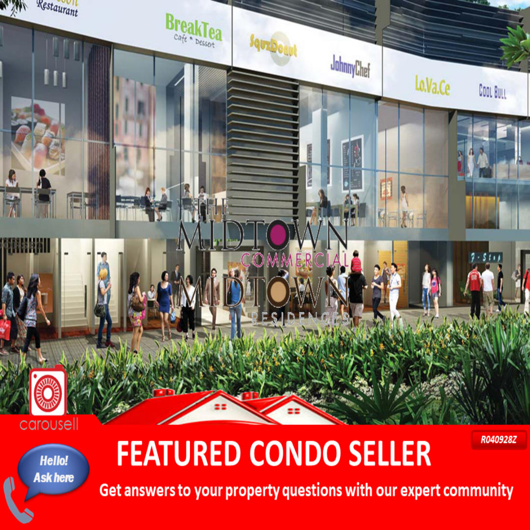 New Mall Shop Unit Facing Main Road With Full Glass Panel