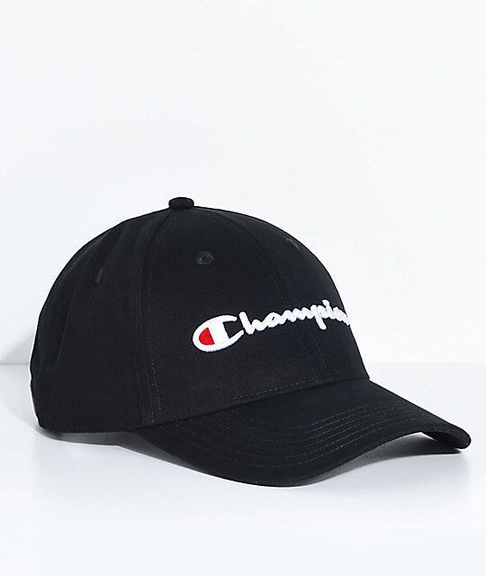 Champion Black Cap, Men's Fashion 