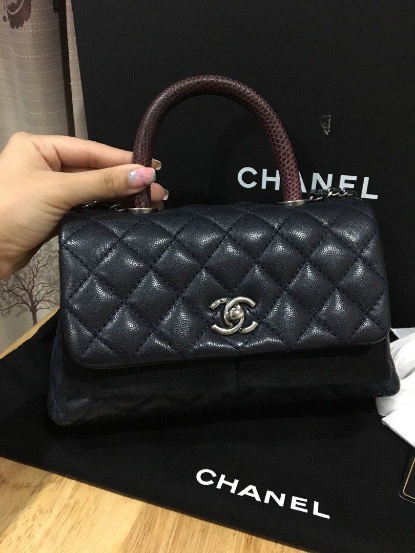 Chanel Coco Handle Lizard, Luxury, Bags & Wallets on Carousell