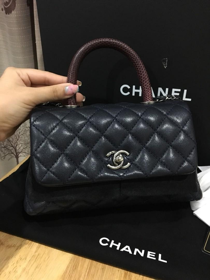 Chanel coco lizard handle clearance