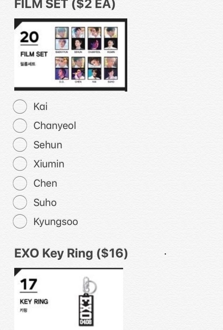 Deco Sticker With Photocard Exo Sm Official Elyxion Dot Goods Sehun