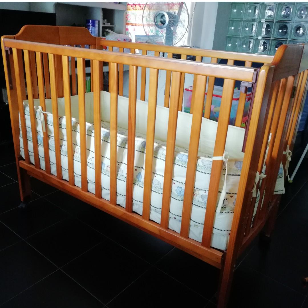 foldable baby cot bed with mattress for sale at 150 babies kids baby nursery kids furniture cots cribs on carousell