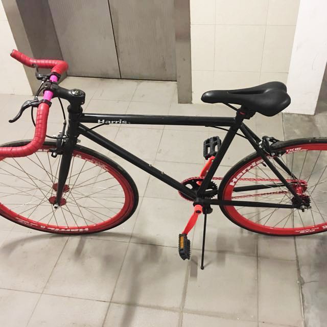 Harris Bull Horn Fixie Bike Red Black PRICE REDUCED Sports