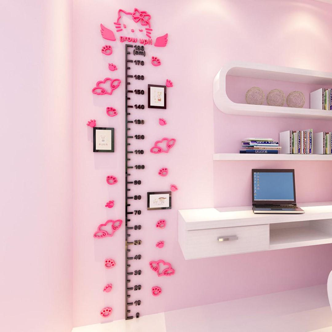 Hello Kitty 3d Height Measurement Wall Decal Furniture Home